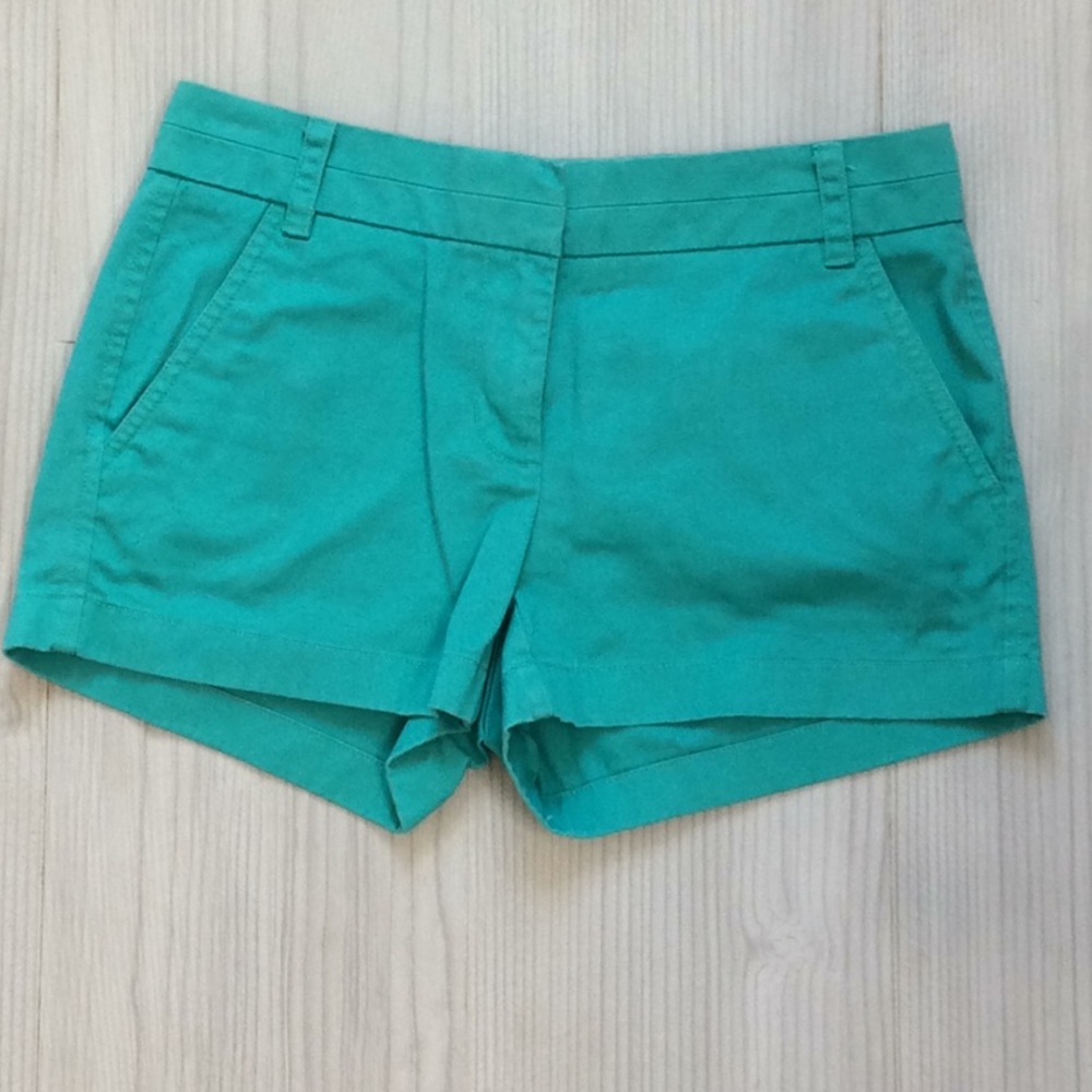 j. crew chino shorts (teal) 2.5” inseam